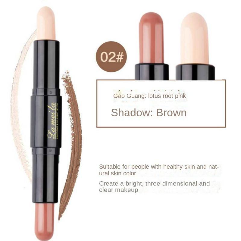Хайлайтер с двойной головкой Concealer Stick для маскировки следов прыщей, темных кругов под глазами, контуринга, осветляющего консилера Shadow Stick, водостойкого студенческого макияжа