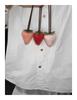 High-End Cute Strawberry Pendant: Fashionable 3D Bag Charm and Backpack Accessory for Couples