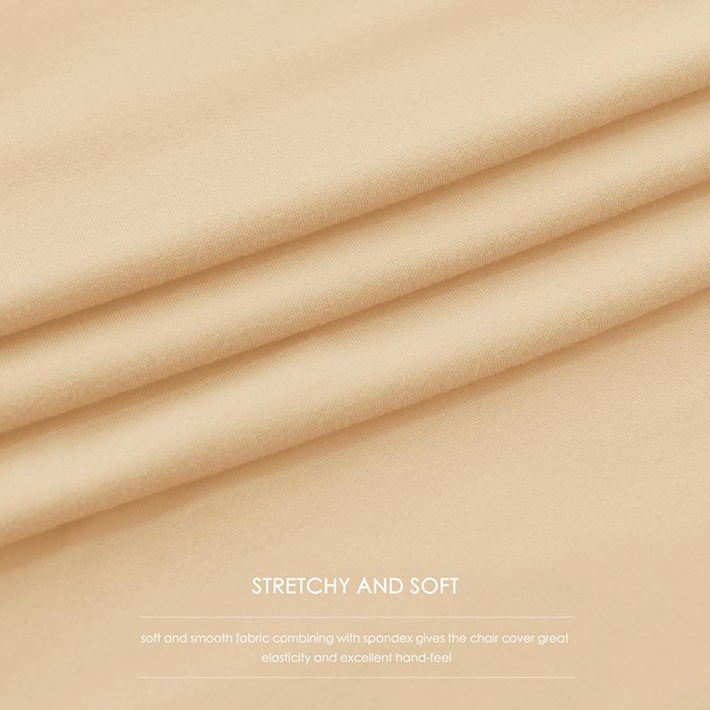 Универсальный антигрязный чехол на стул, бежевый, эластичный, мягкий, однотонный, тканевый, чехлы на стулья для столовой, свадьбы, домашнего декора, защитные чехлы для сидений