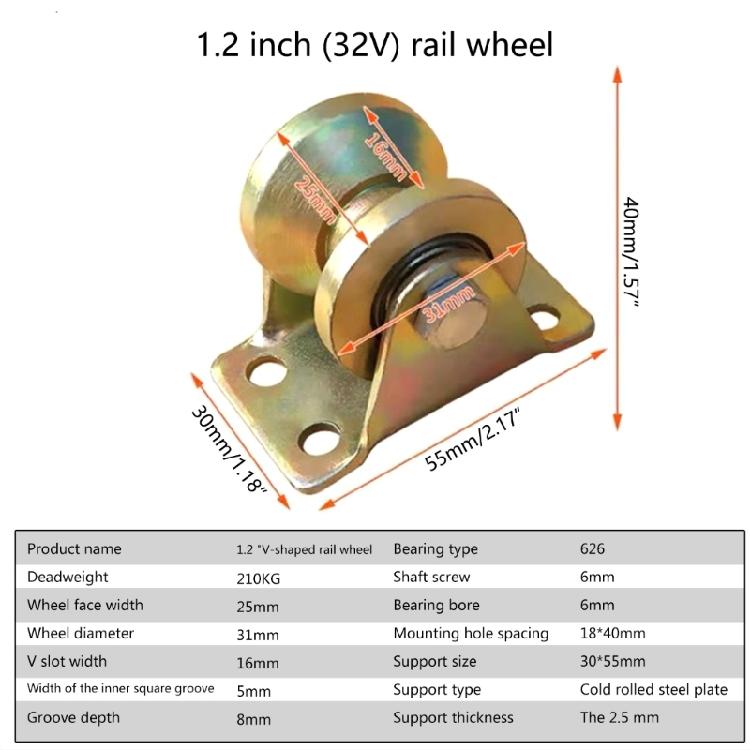 Промышленный ролик с жестким креплением Колеса для откатных ворот Электроplated Wheel
