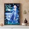 Полная круглая алмазная живопись Эльза, Королева льда и снега Искусство Стразы Картина Мозаика DIY 5D Вышивка крестом Домашнее украшение