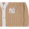 New Era MLB Серия Цветные вставки Однобортный V-образный вырез Вязаный кардиган-свитер Унисекс свитер Хаки 13559742