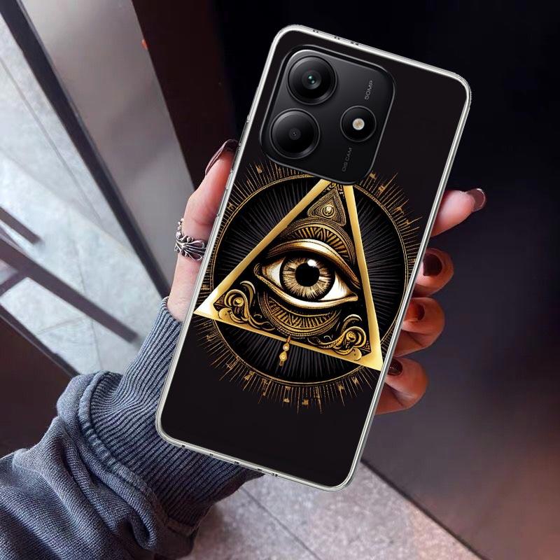 Sacred Eye of Horus Egypt Fresco Phone Case For Xiaomi Redmi Note 15 14 14S 13 12S 12 Pro Plus 11S 11 10S 10 4G Cover 11E 11T 5G