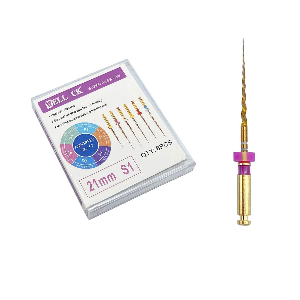 Зубной файл корневого канала, золотые эндодонтические суперфайлы, золотые эндодонтические файлы, 25 мм, никель-титан