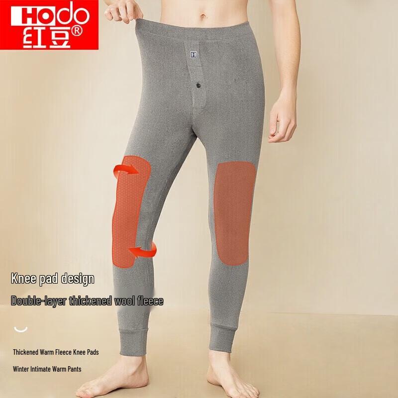 Мужские термоштаны Hodo с флисовой подкладкой и шерстяной вставкой на коленях