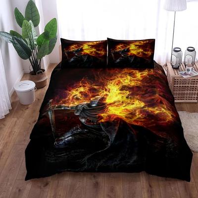 Комплект постельного белья Knight Flame Duvet Cover Set UK Single Double King US Twin Full Queen Size Anime Bed Set