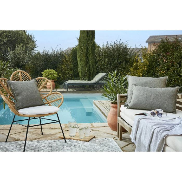 Housse de coussin "Naïa Outdoor" toutes dimensions L'effet Papillon - Naïa Nénuphar - Housse de coussin 40 x 60 cm