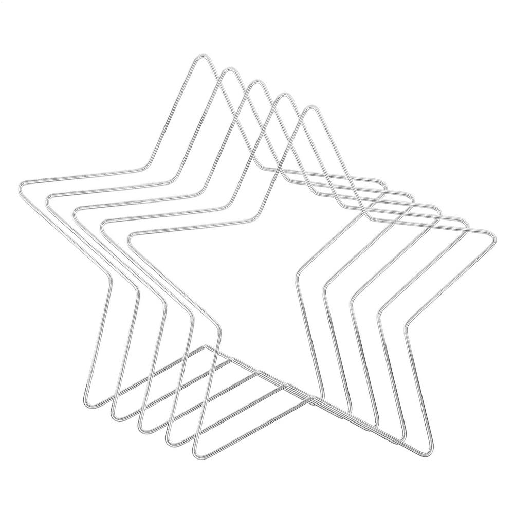 Металлические кольца для рукоделия 8 дюймов в форме звезды Кольцо для рукоделия 5 штук Инструмент для DIY ловца снов для рукоделия Цветочные композиции для дня рождения свадьбы