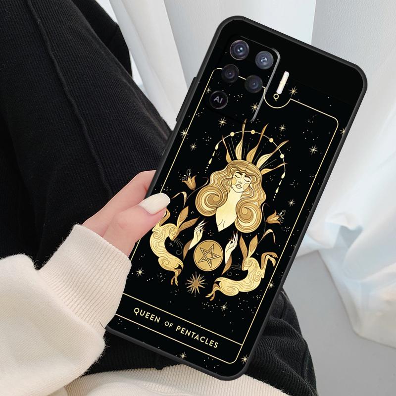 Лунная ведьма Таро Таинственный тотем Чехол Для Oppo A18 A38 A58 A78 A98 A80 A60 A40 A96 A76 A16 A94 A74 A54 A15 A17 A57 A77 A5 Pro