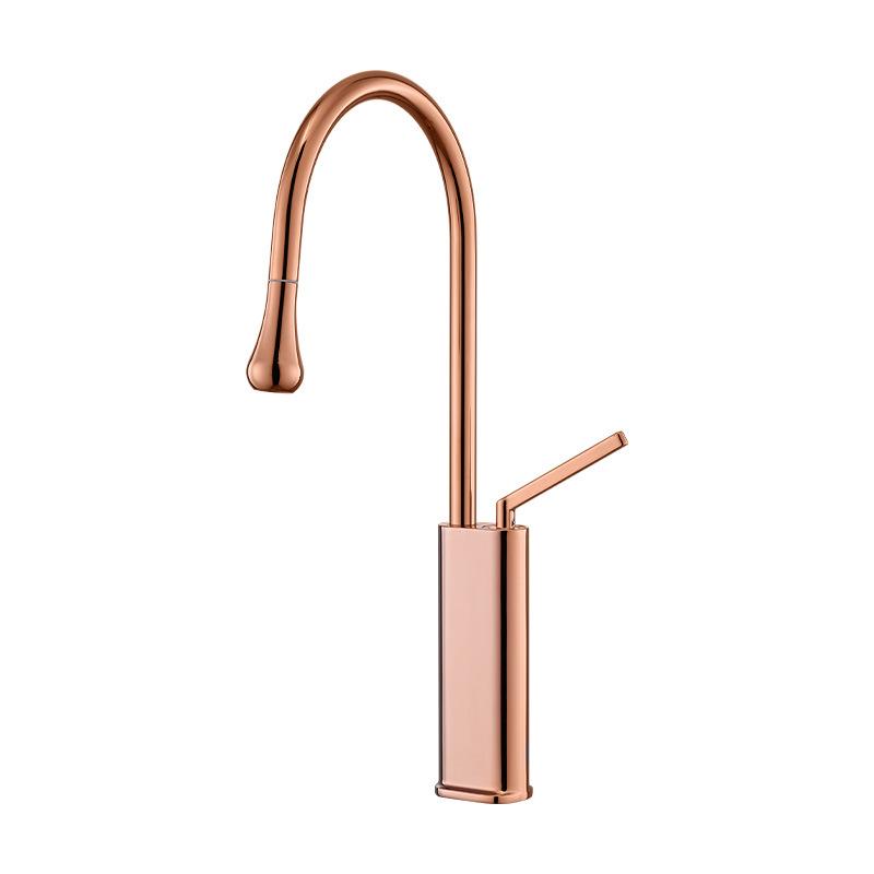 White/Black Pull-out Kitchen Sink Faucet Deck Mounted Hot Cold Water Mixer Tap 360 Rotation Stream Sprayer Head Kitchen Tap