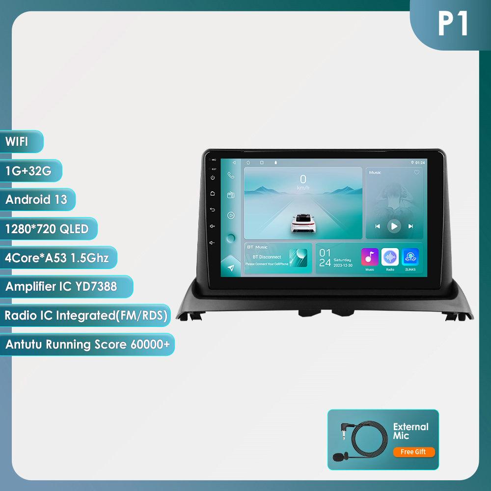 OSSURET Автомобильные интеллектуальные системы Carplay Android Car Radio для Renault Clio 2 2000-2012 Мультимедийный видеоплеер WIFI Интеллектуальный экран Авторадио RDS