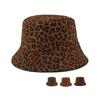 Women's Autumn Winter Leopard Fisherman Hat Outdoor Sun Protection Sunhat Bucket Hat Basin Hat