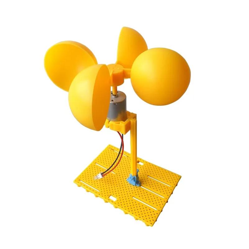 Generator Kit Wind Turbine DC Generator Wind Power With Holder Blades 0.01-0.3A Brushless Motor DC0.1V-3V