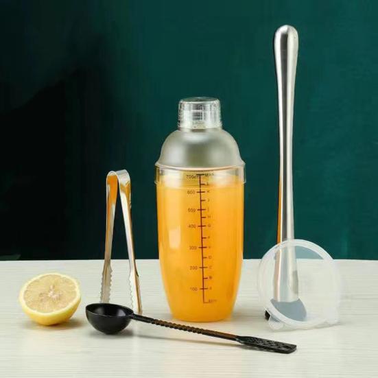 Герметичный шейкер для ПК с весами, миксер для напитков для бармена, кухонные гаджеты