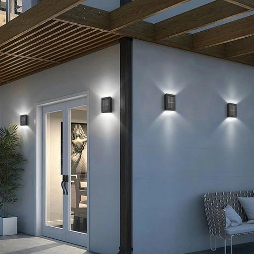 4X Lampki Solarne Zestaw Lampa Solarna Led Zewnętrzna Ścienna Kinkiet