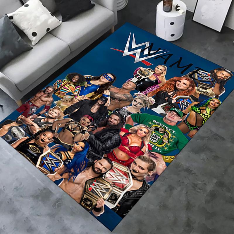 WWE Superstars Office Carpet Soft Polyester Entrance Carpet Washable Non slip Machine Washable Indoo