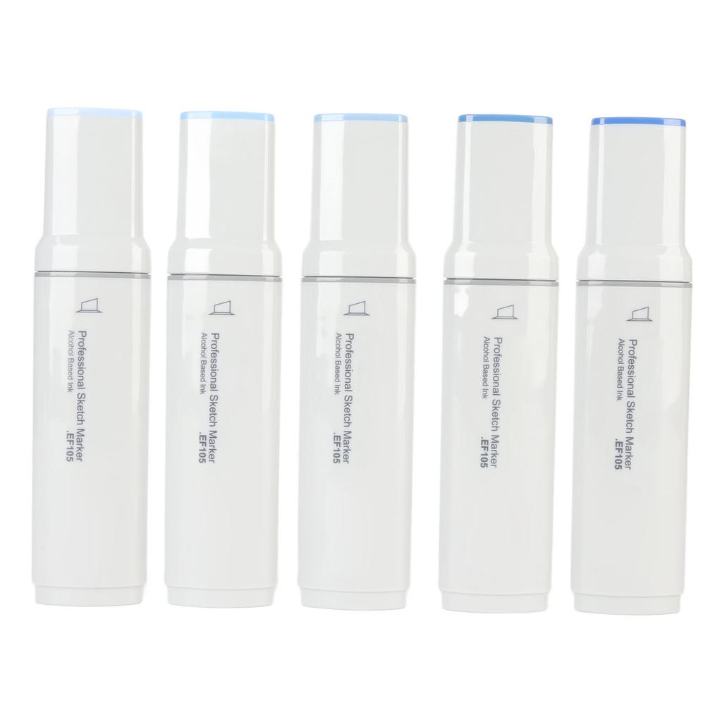 5 шт. маркеров Jumbo с большой широкой головкой, даже с текучими чернилами, большие художественные маркеры для рисования, синие