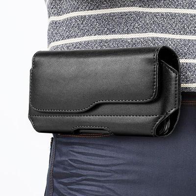 Универсальная кожаная поясная сумка с зажимом для ремня для телефона, откидная крышка, прочный магнитный чехол для iPhone XS, Huawei, Samsung, на открытом воздухе