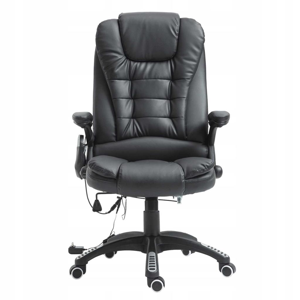 Office Chair Eco Leather with Massage Black