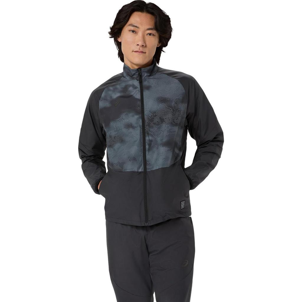 ASICS Training Wear Windbreaker Jacket Performance Black Size L Mesh Lined