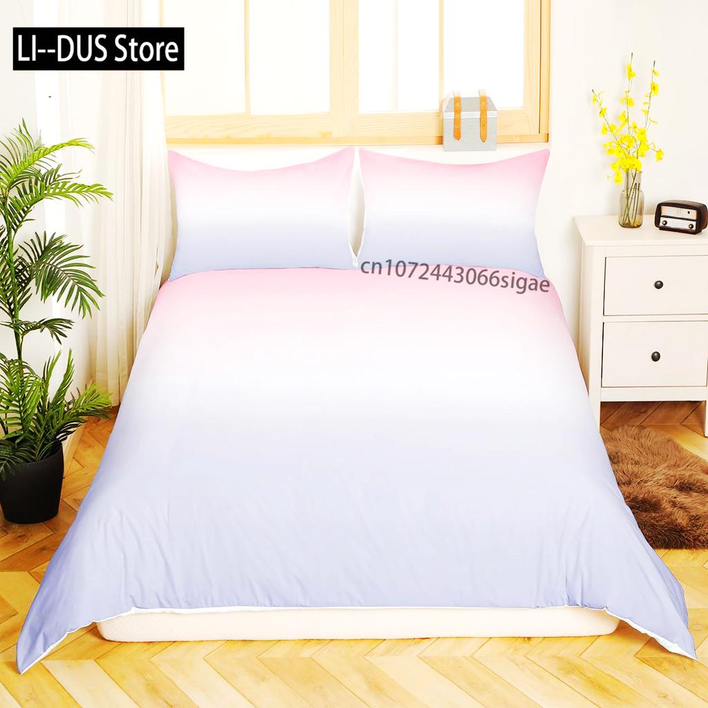 Синий омбре пододеяльник двуспальный размер океан морской синий белый градиент однотонный мягкий комплект постельного белья современный абстрактный арт одеяло покрывало