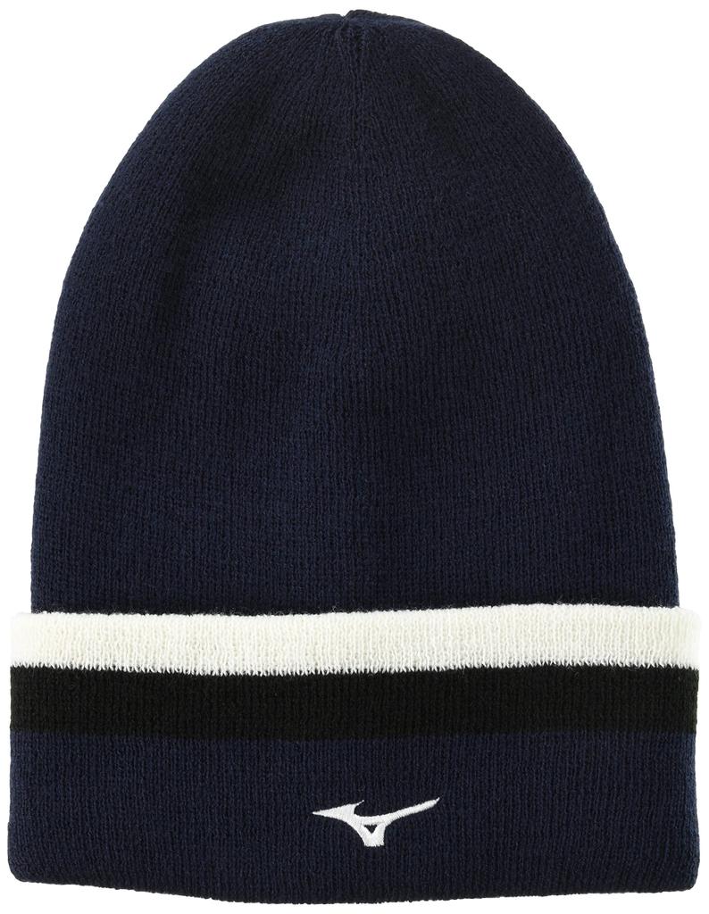 Mizuno Breath Thermo Knit Golf and Deep Size E2MW1506 Multi-Line Cap, Men's Wear, Moisture-Wicking Heat-Retaining Fabric, Navy,