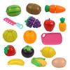 16 шт./компл. Игрушка для резки еды, имитация фруктов, овощей, кожуры, нарезки, обучающая игрушка для малышей, мальчиков и девочек, ролевые игры, кухонные принадлежности, игровой набор