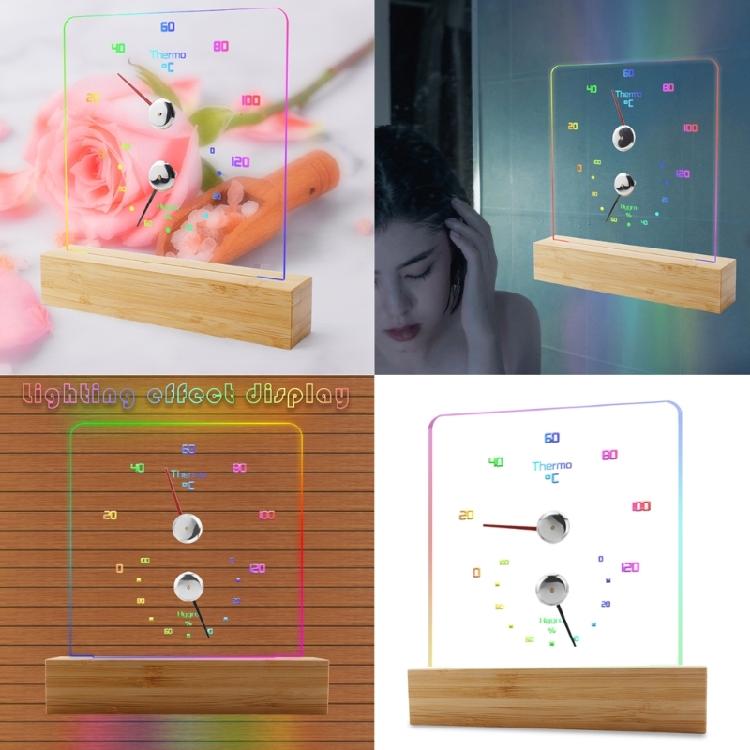 Sauna Room Wall Mounted Thermometers Hygrometer with Light Waterproof Steam Room Temperature Humidity Meter Accurate