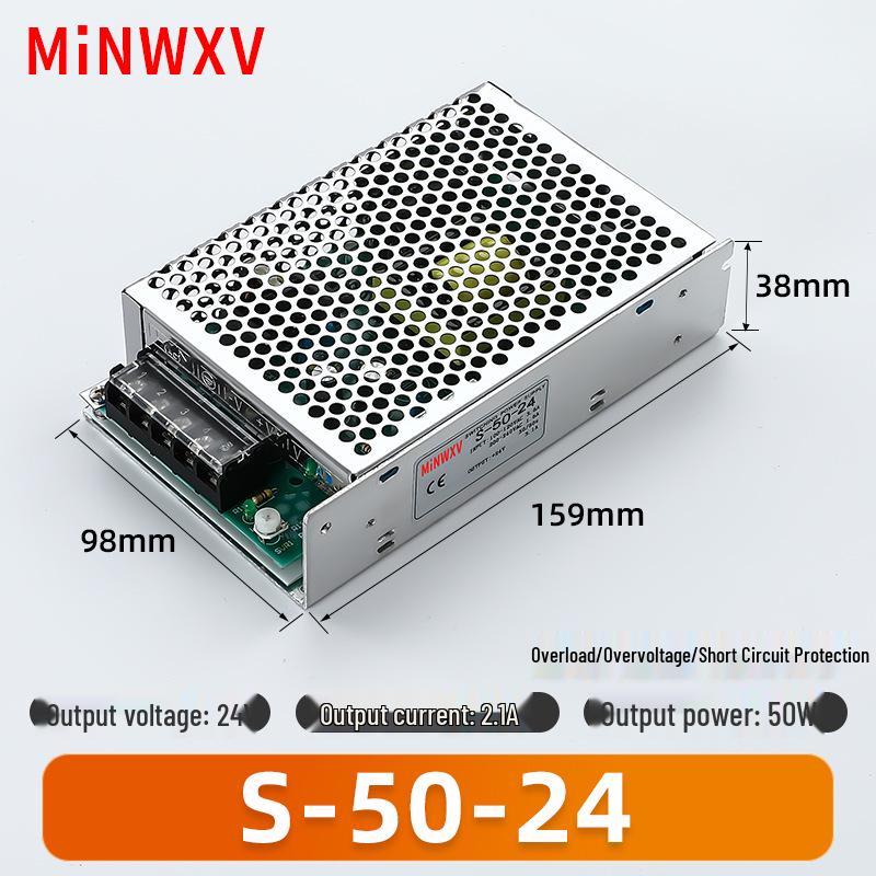S Switch 220V AC to 12V/24V DC Transformer for Industrial Lighting Monitors.