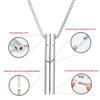 Breathing Necklace with Filter Cotton Titanium Steel Pendant Wear Resist Mindfulness Necklace for Smoking Cessation Tool
