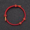 Браслет из восьми нитей, сплетенный вручную: Полуготовая красная веревка с подвеской из твердого золота для пар