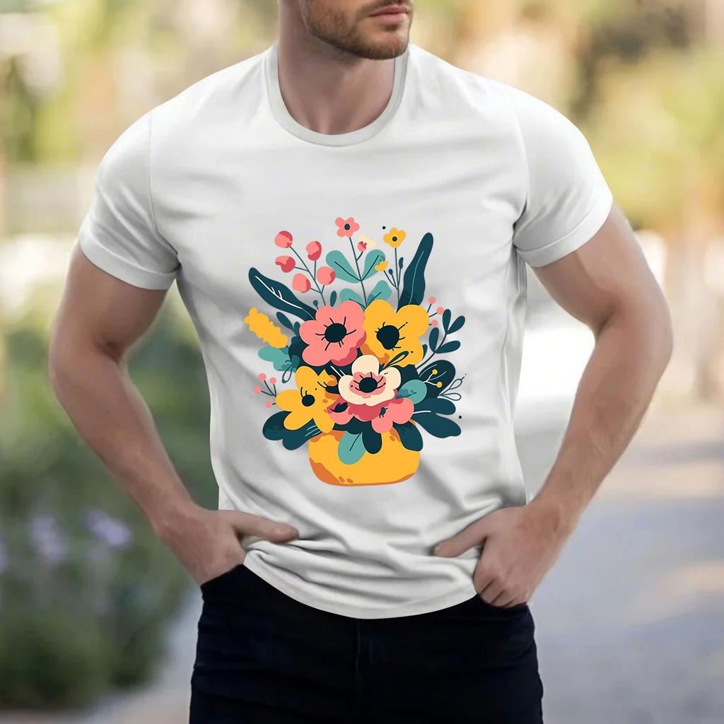 Men's Stand Collar Short Sleeve Shirt Loose Leisure Holiday Shirt Man