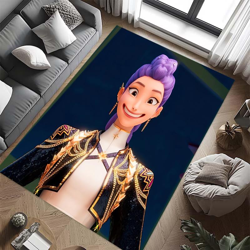 K-Pop Demon Hunters: Netflix Animation carpet floor mats Doormat Bathroom mat Office chair cushion Fashion
