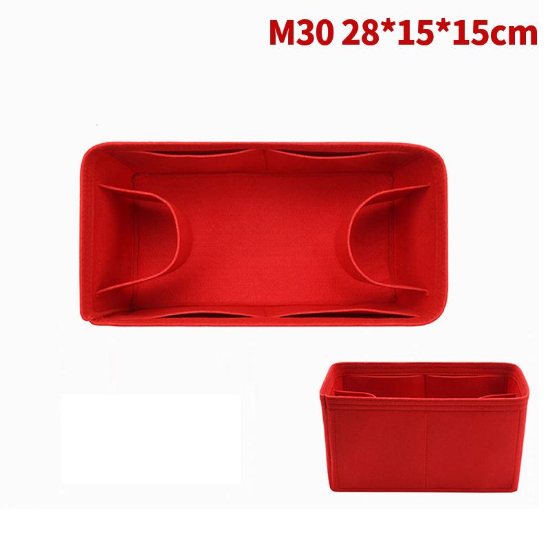 25 30 35 Органайзер-вставка из фетра для сумки, органайзер для макияжа, органайзер для сумочки, дорожный внутренний кошелек, портативные косметички