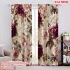 2 шт., 2D-печать на плоскости Шторы Рулонные шторы Цветочная элегантность Прочная ткань 100% полиэстер (без удилища) Внутренние украшения