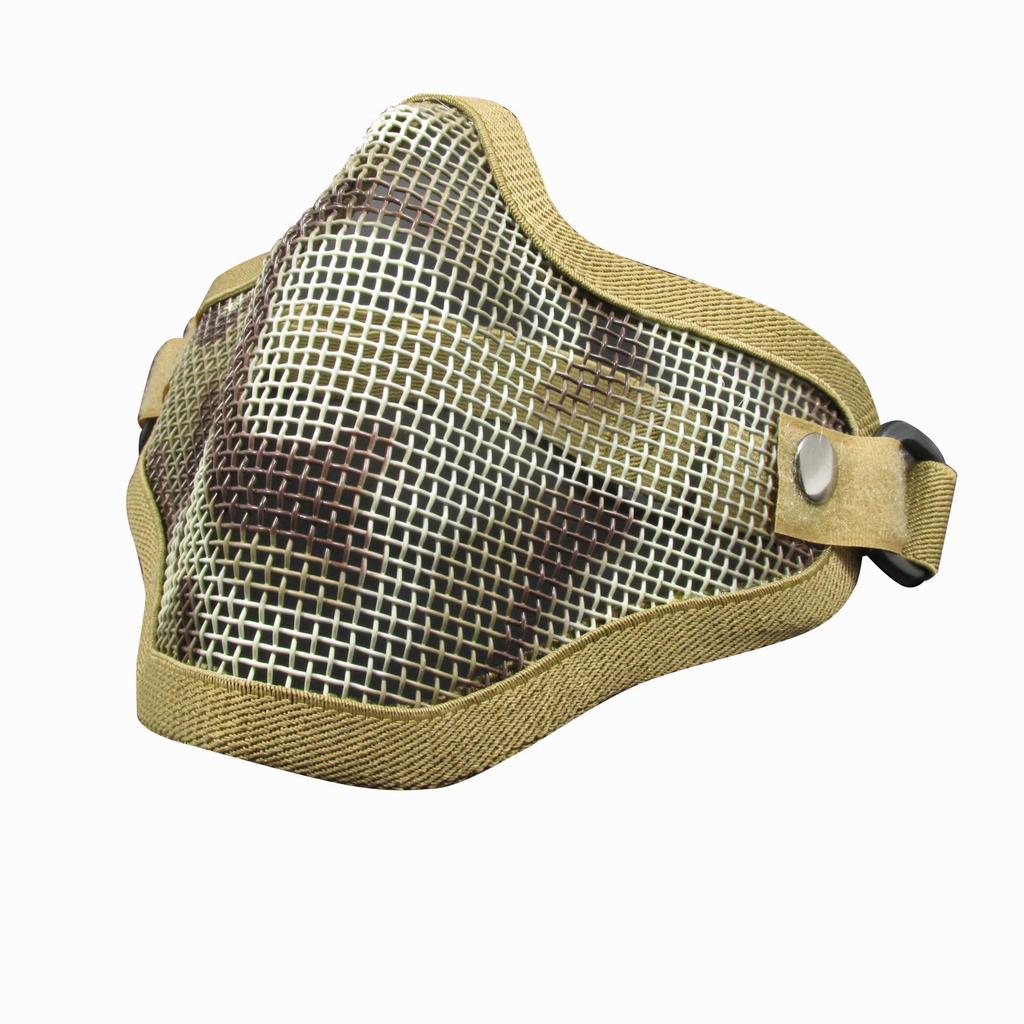 Тактическая маска V1 Skull на поллица из стальной сетки для защиты на открытом воздухе и стрельбы