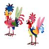 8" Tall Metal Rooster Craft Balcony Kitchen Decor Metal Chicken Sculpture
