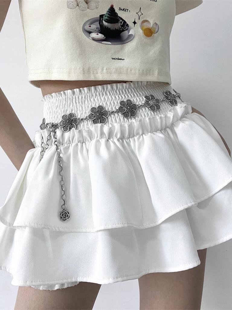 Belt Women'S Skirt Dress Retro Ethnic Style Decoration Flower Waist Chain Accessories High Fashion