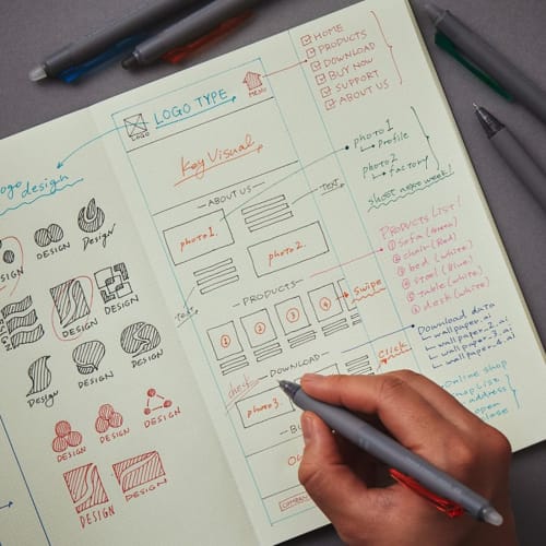 Шариковая ручка PILOT Frixion Synergy Knock 0,3 мм, набор из 8 цветов LFSK138C