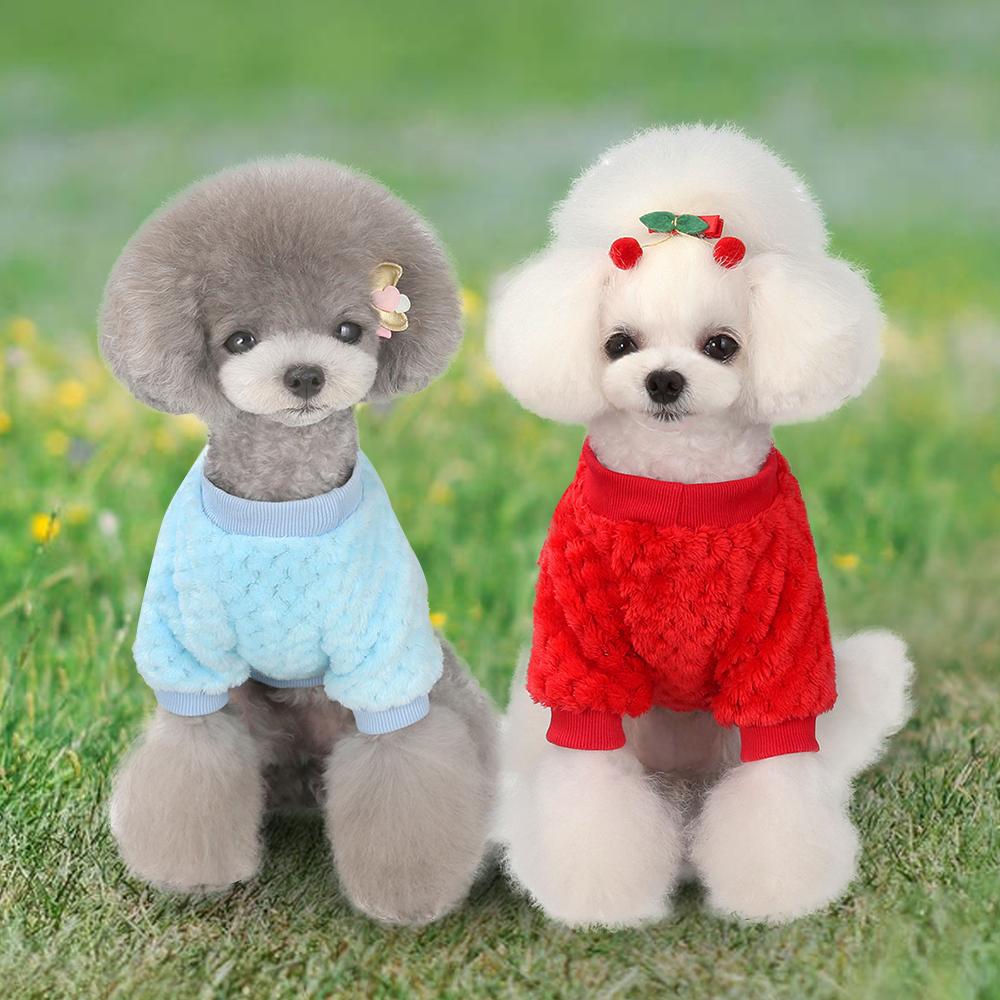 Флисовый зимний теплый джемпер для собак, пальто, свитер, одежда для щенков и кошек, одежда