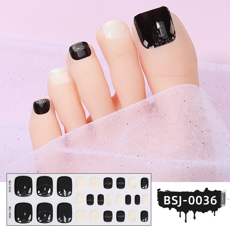 New Gel Manicure Stickers Toe Stickers Waterproof Hot Stamping Semi-cured Nail Stickers