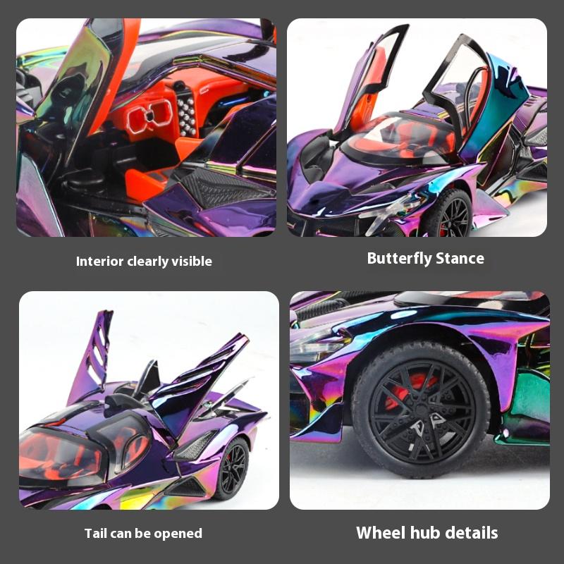 1:24 Apollo Project EVO Electroplate Supercar Diecat Model Car Alloy Miniauto Mini GT Classic Love Valentine's Day Gift For Boy