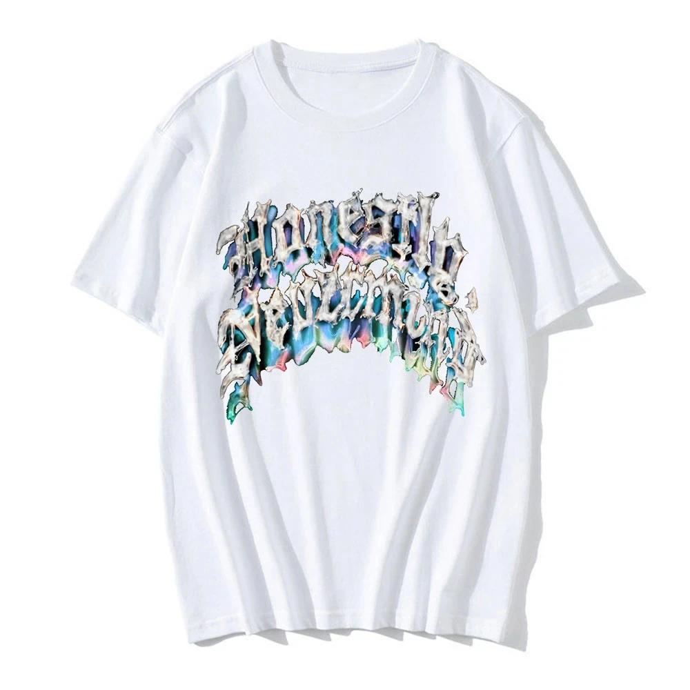 Летняя мужская футболка с коротким рукавом и принтом букв, уличная одежда для мужчин и женщин, модная футболка большого размера из чистого хлопка в стиле хип-хоп, топы