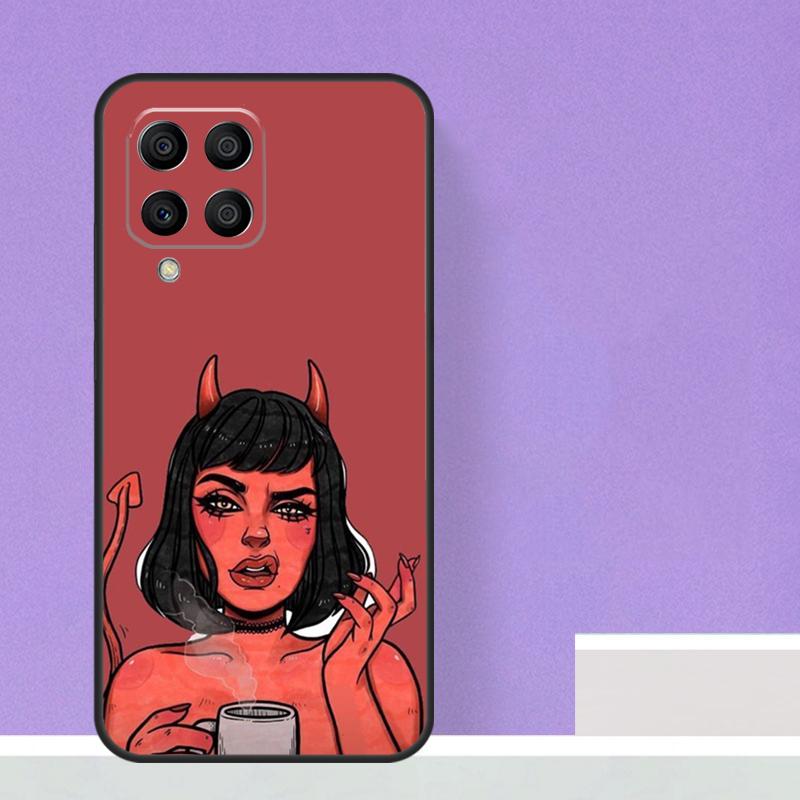 Чехол 'Женщина-дьявол' для Samsung Galaxy M21 M31 M15 M55 M56 M36 M16 M06 M13 M33 M53 M12 M32 M52 M14 M34 M54
