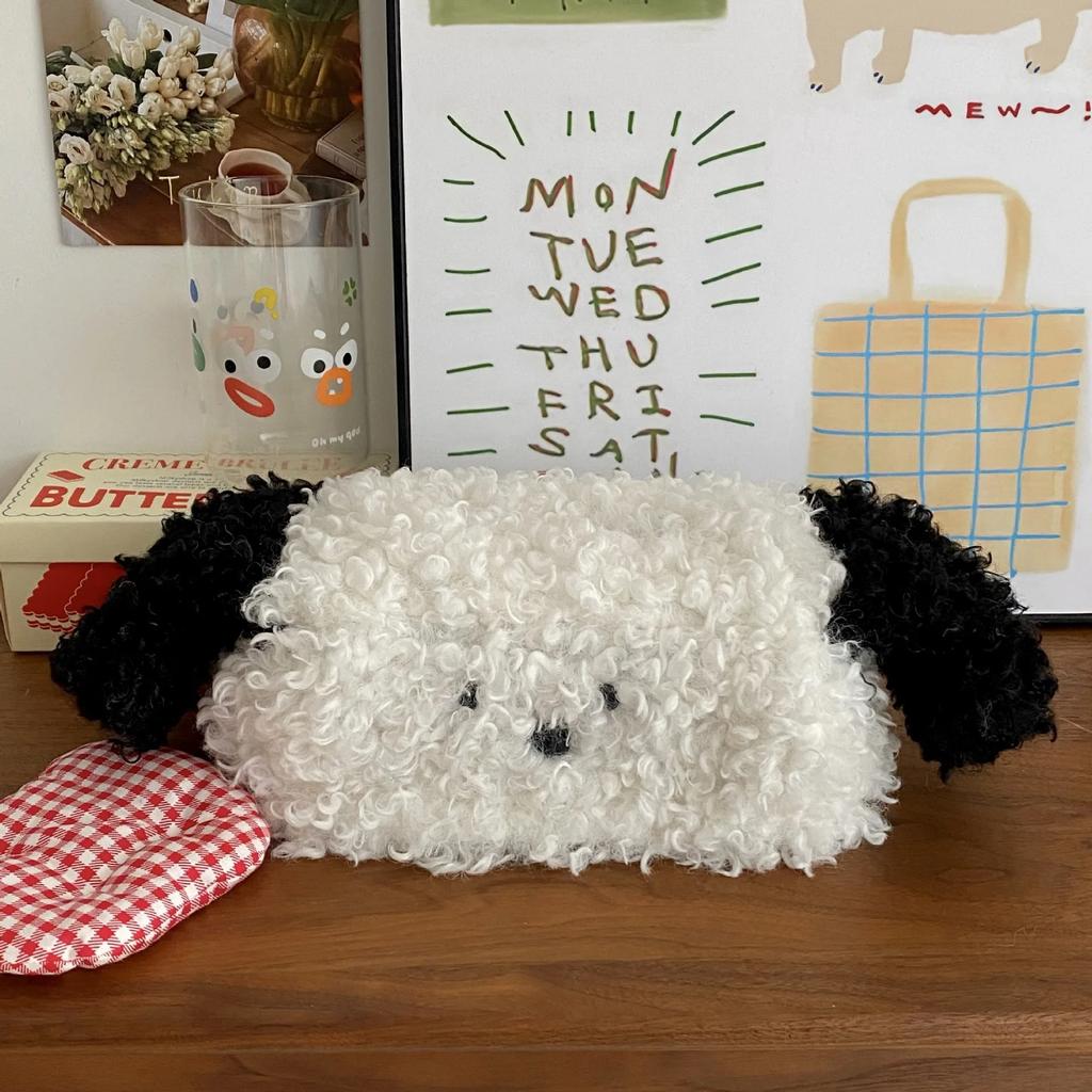 Милая плюшевая собачка коробка для салфеток креативная коробка для рисования бумага для общежития женская домашняя гостиная декор настольная коробка для салфеток