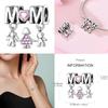 Copper Charms Love Mother Family Love Heart Pendant Charms Beads Fit Original Bracelet Diy Woman Jewelry Gift