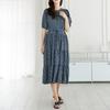 Dedra Pansy Floral Print Dress Opf3027