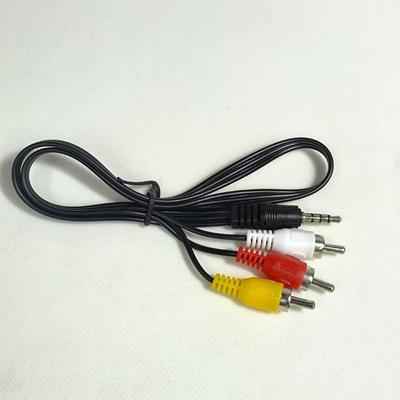 Аудиовидео кабель RCA 1 м, 3 разъема, для подключения к компьютеру и динамикам