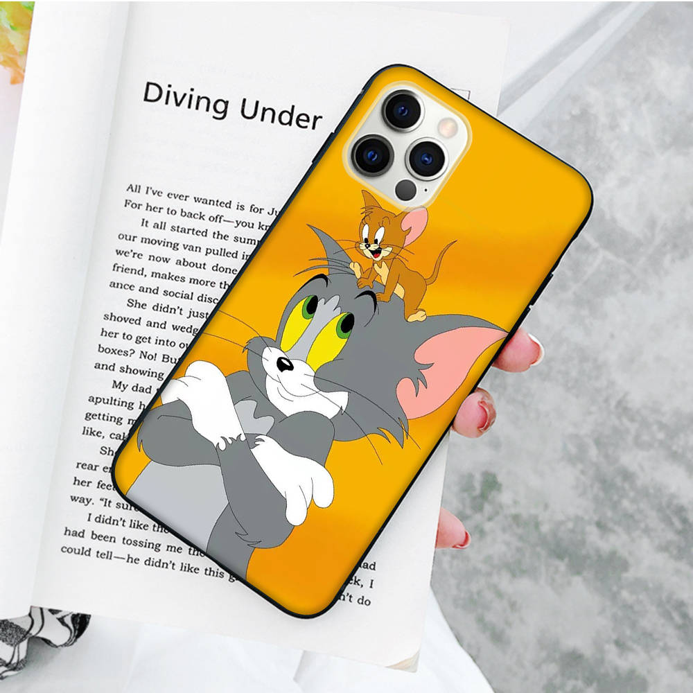 Мягкий чехол JT50 Tom and Jerry Cat Mouse для Xiaomi Poco X6 X4 M5 M6 F5 F6 C65 C55 C50 C51 C40 Pro Redmi 14C A3X 13C 12C 11T 10A 9C Note 7 6 8A Plus
