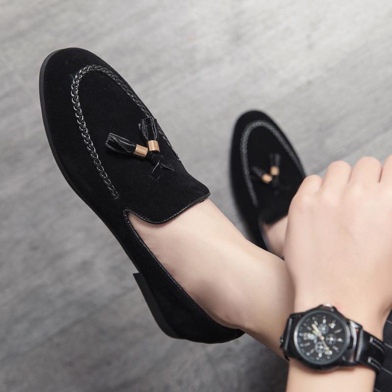 Men's Retro Tassel Loafers - Slip-On Leather Shoes for Spring & Autumn In Plus Sizes